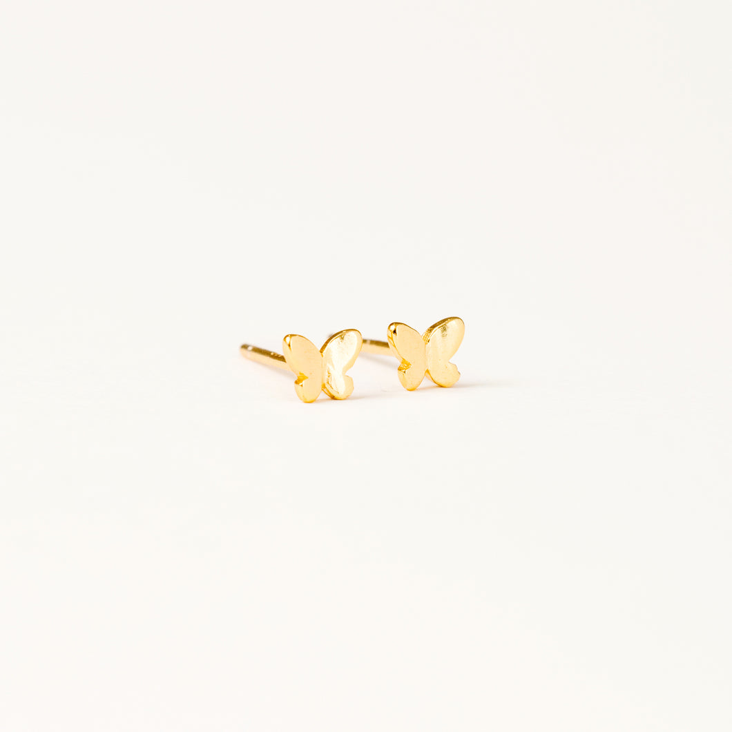 Mini Gold Butterfly Studs